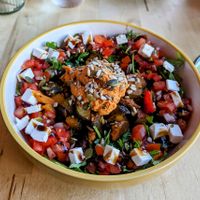 Mediterranean vegetable salad at The Magic Sunflower in Dronfield