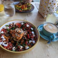 Vegan dishes and drinks at The Magic Sunflower in Dronfield