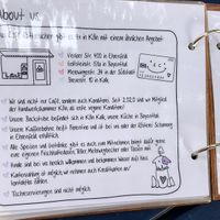 Informationen zum Cafe / information about coffeehouse  at Café Rotkehlchen - Merowingerstraße in Cologne