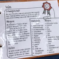 Informationen zu Allergenen, usw. / information on allergens, etc.  at Café Rotkehlchen - Merowingerstraße in Cologne