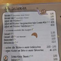 Menu - pastries & more. at Café Rotkehlchen - Merowingerstraße in Cologne