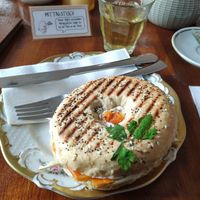 Lachsbagel at Café Rotkehlchen - Merowingerstraße in Cologne