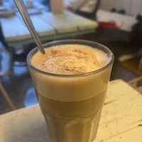 Latte  at Café Rotkehlchen - Merowingerstraße in Cologne