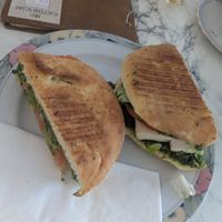 Panini tomate Mozzarella at Café Rotkehlchen - Merowingerstraße in Cologne