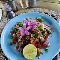 Roasted eggplant salad  #Veganuary at Nora's Cafe in Phu Quoc