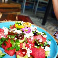 Watermelon salad  #Veganuary at Nora's Cafe in Phu Quoc