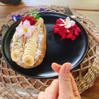 Banana peanut butter Toast   at Nora's Cafe in Phu Quoc