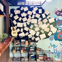 Books   at Nora's Cafe in Phu Quoc