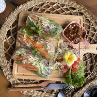 Tofu rice paper roll  at Nora's Cafe in Phu Quoc