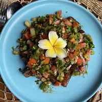 Roasted eggplant salad  at Nora's Cafe in Phu Quoc