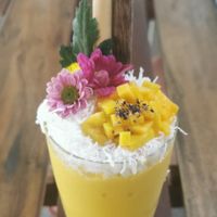 Mango smoothie at Nora's Cafe in Phu Quoc