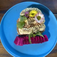 Avo, peanut butter and banana toast  #Veganuary at Nora's Cafe in Phu Quoc