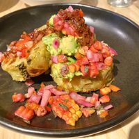 Bubble and squeak cakes #Veganuary at BEAR in Uttoxeter