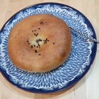 sweet red bean bun 단팥빵 (vegan version) at Salute - 살루떼 in Chuncheon