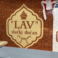 Logo  at ‘Lav Slatki Dućan in Mostar