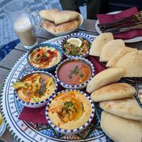 Hummus platter at KAFKA Hummus Café  in Prague