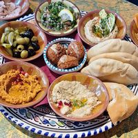 Tasty mezze at KAFKA Hummus Café  in Prague