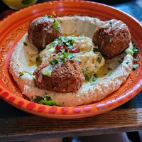 Falafel & ganouch🤤 at KAFKA Hummus Café  in Prague