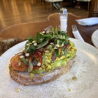 Vegan tofu bruschetta   at Biofilia - Botánica Coffee House in La Paz