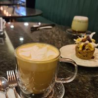 Caramel Orange Latte with Coconut Milk at Biofilia - Botánica Coffee House in La Paz