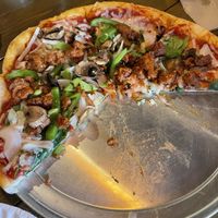 We couldn’t wait to eat before taking a pic   at Spinelli's Pizza in Louisville