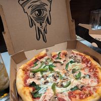 Vegan pizza at Spinelli's Pizza in Louisville