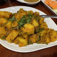 Aalu Sadeko (Potatoes) at Kathmandu Cuisine in Milpitas