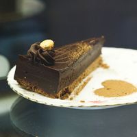 Vegan chocolate hazelnut tart at The Chocolate Tree in Edinburgh