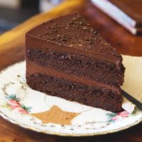 Vegan chocolate coffee cake at The Chocolate Tree in Edinburgh