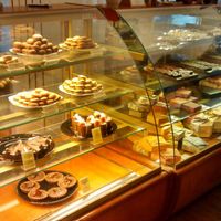 A large selection of deserts. at The Chocolate Tree in Edinburgh