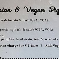 Menu  at The Brick Factory in Battery Point