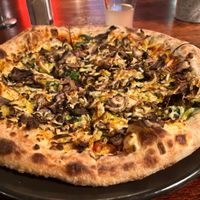 Garlic mushroom (without the garlic butter sauce but adding the vegan cheese)  at The Brick Factory in Battery Point