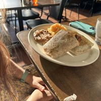 Al pastor (soya) burrito  at Quesadilla La Reina Del Sur in Chicago