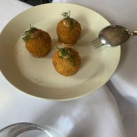 Potato croquette with vegan black garlic mayo at Patsy's in Melbourne