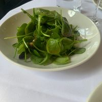 Asparagus salad with pea purée- amazing at Patsy's in Melbourne