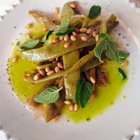 Green bean and pinenut dish from set menu at Patsy's in Melbourne