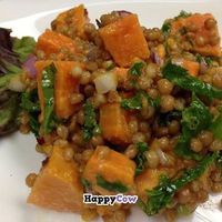 Organic Baked Sweet Potato Wheat Berry Kale Salad
was soo good at The Wild Radish in Nyack