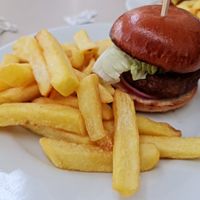 Beyond meat burger without cheese at Horniman Museum and Gardens in South East London