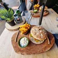 Vegan satay meister menu at Burger Meister in Assen