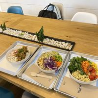 tres poke veganos   at Aloha Poké in Bilbao