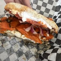   at Ben & Esther's Vegan Jewish Deli in San Diego