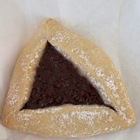 Apricot hamantaschen  at Ben & Esther's Vegan Jewish Deli in San Diego
