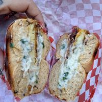 The RZA  at Ben & Esther's Vegan Jewish Deli in San Diego