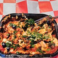 Looked even better before I mixed it. Cheese was nicely melted and just a little browned. at LaRosa's Pizzeria in Florence