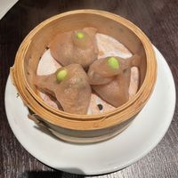 Mushroom dumplings dim sum  at Plum Valley in London