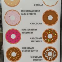 menu at Benny's Donuts in Happy Valley