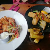 Tofu scampi & Cauliflower, good to share at Dolan's Pub and Restaurant in Limerick