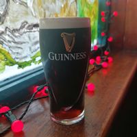 A glass of Guinness to top it all off at Dolan's Pub and Restaurant in Limerick
