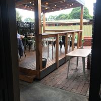 Outdoor seating  at Mad Good in Highgate