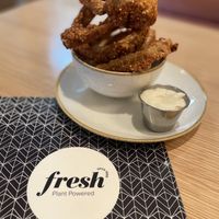Quinoa onion rings   at Fresh Sherway in Toronto